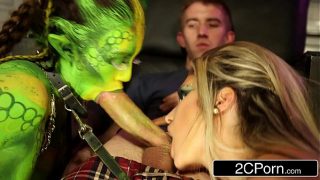 FFM Threesome With Horny Alien Chick – Eva Parcker, Tiffany Doll