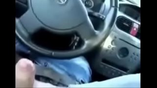 Sweet Gf Gets Horny in the Car and Sucks her Man’s Cock