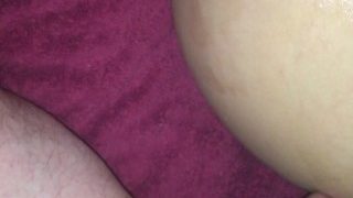 Cum Covered Pussy! Oil & Big Dick! Cute Nerdy Blonde Cums From Ass Teasing